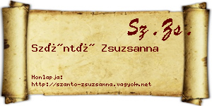 Szántó Zsuzsanna névjegykártya