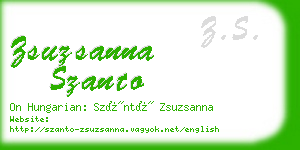 zsuzsanna szanto business card